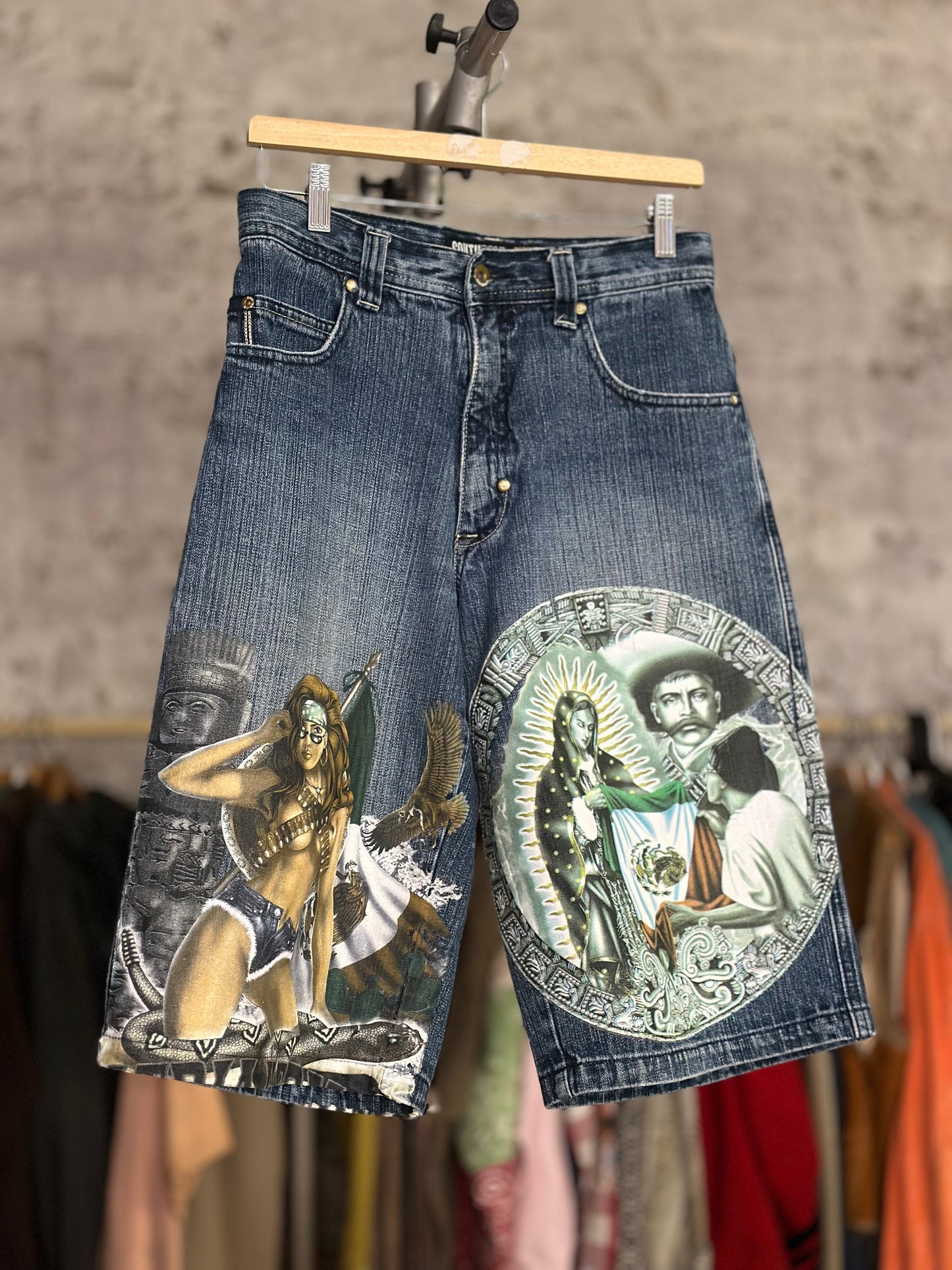 Y2k South Pole Baggy Raza Jorts