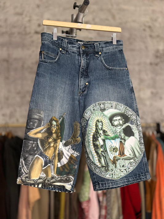 Y2k South Pole Baggy Raza Jorts