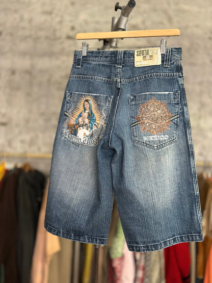 Y2k South Pole Baggy Raza Jorts